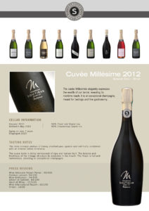 Descriptive sheet of the Cuvée Millésime 2012 Soutiran